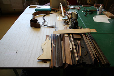 Craft Area of Morris Guitars